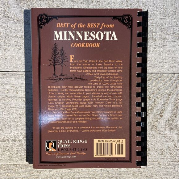 Best of the Best from Minnesota Vol. 23 : Selected Recipes from Minnesota #B047 - Picture 2 of 2